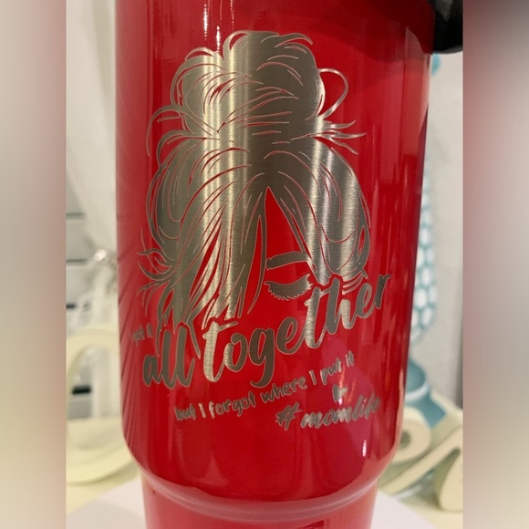 CUSTOM ENGRAVED 30oz Red Iceflow Flip Straw Tumbler - Picture 2 of 5